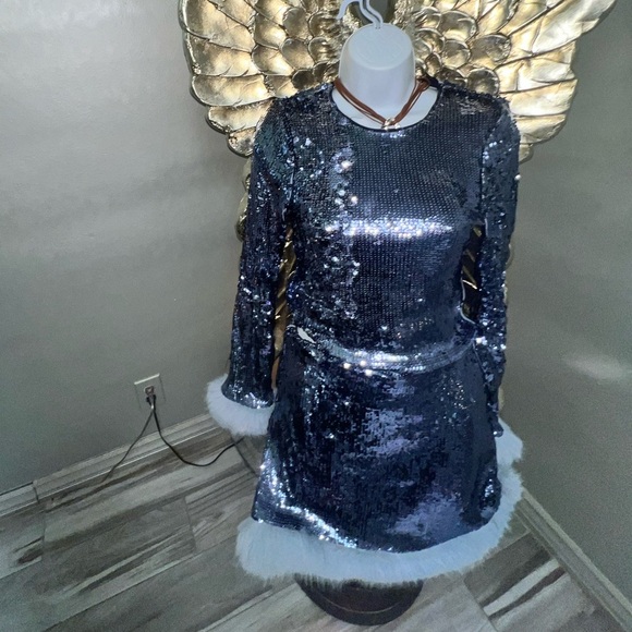 SHOW ME YOUR MUMU  Fran Set Moonlight Sequins- New Years Eve, Holidays, Small - Picture 7 of 16